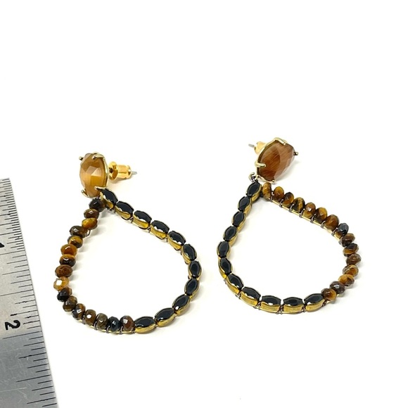 New Anthropologie Gemstone Teardrop Earrings - Picture 2 of 4